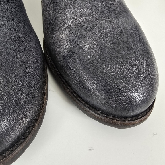 Trask Tenley Leather Wedge Ankle Bootie Gray Pewter Size 11M - Picture 4 of 11